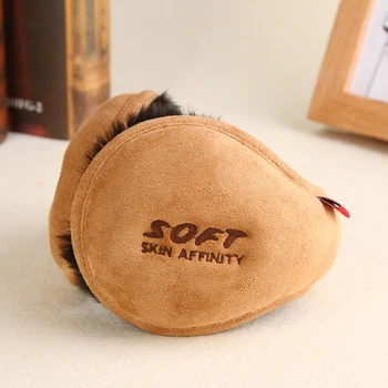 

Earmuffs warm male female ear winter suede ear warmer 2018 new soft embroidery ear muff Outdoor Fleece Ear Cover