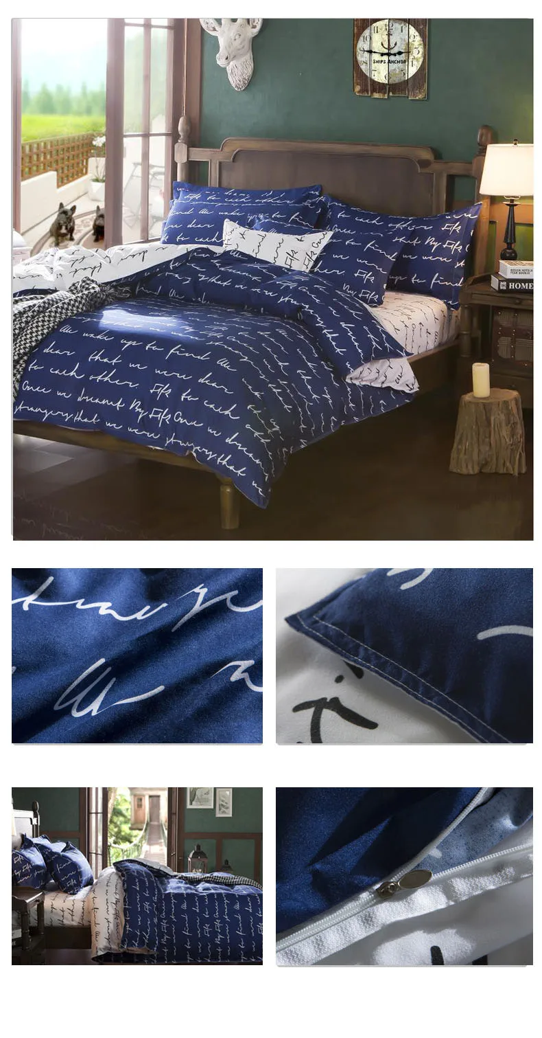 Классический комплект постельных принадлежностей, 4 размера, S, M, L, серый синий цветок постельное белье 4 шт./компл. постельное белье пастырской простыня AB сбоку пододеяльник кровать