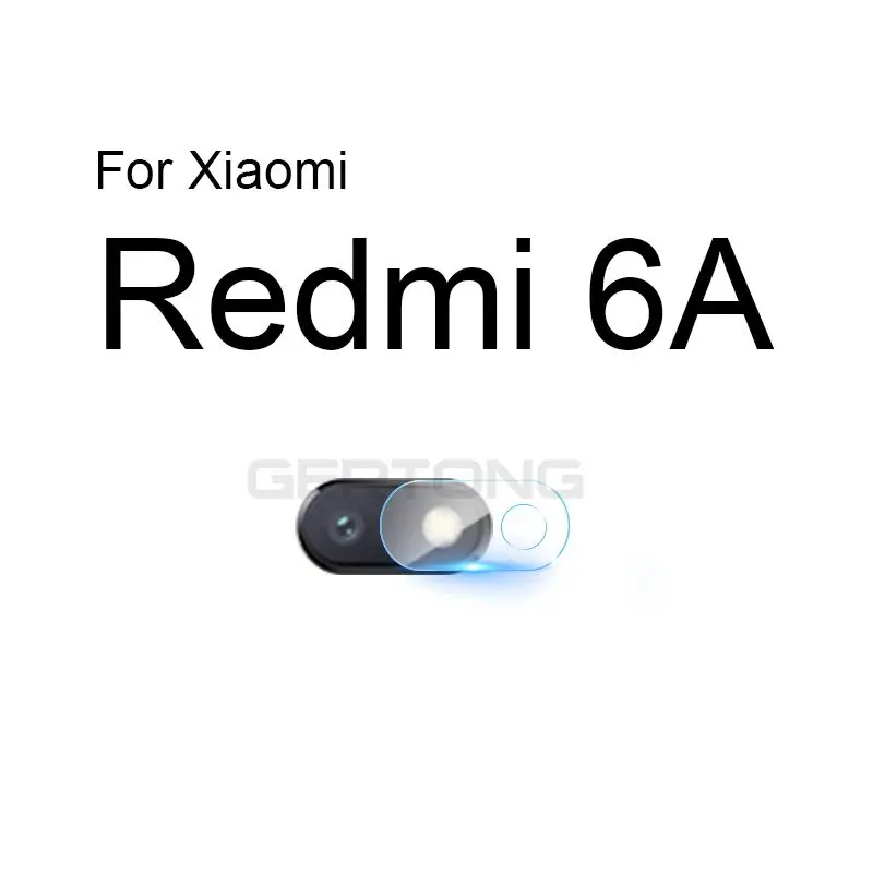 2 шт., закаленное стекло для объектива телефона Xiaomi mi 8 A1 A2 Lite MAX 3 mi x 2 s mi 9 SE Red mi Note 7 6A 6 5 Pro, Защитная пленка для камеры - Цвет: Redmi 6A