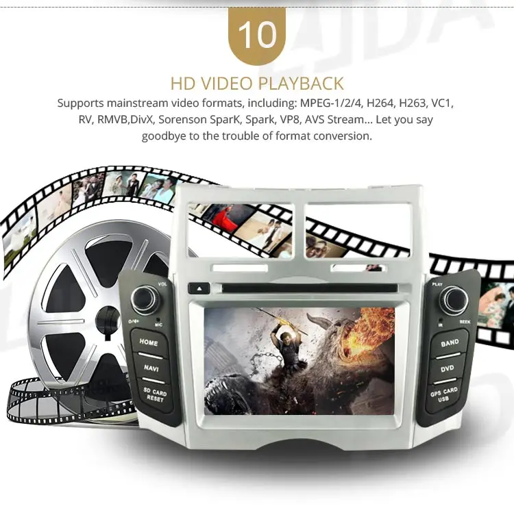 Excellent LJDA 2 Din Android 9.1 Car Radio For Toyota Yaris 2005-2011 Car Multimedia Player Stereo Auto Audio GPS Navigation DVD Video 12