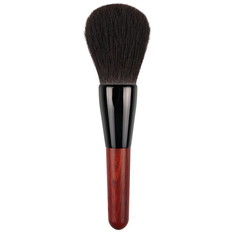 004 Professional Makeup Brushes Ultra-soft Blue Squirrel Hair Face Powder Brush Natural Wood Handle Cosmetic Tools Make Up Brush - Handle Color: Rosewood