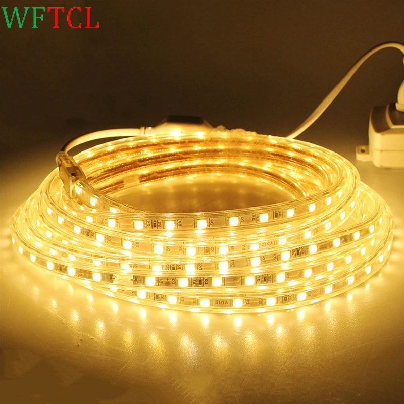 10 м 5050 LED Клейкие ленты свет 60LED/M Рубан LED IP67 Водонепроницаемый гибкие Светодиодные ленты света для дома открытый и крытый украшения