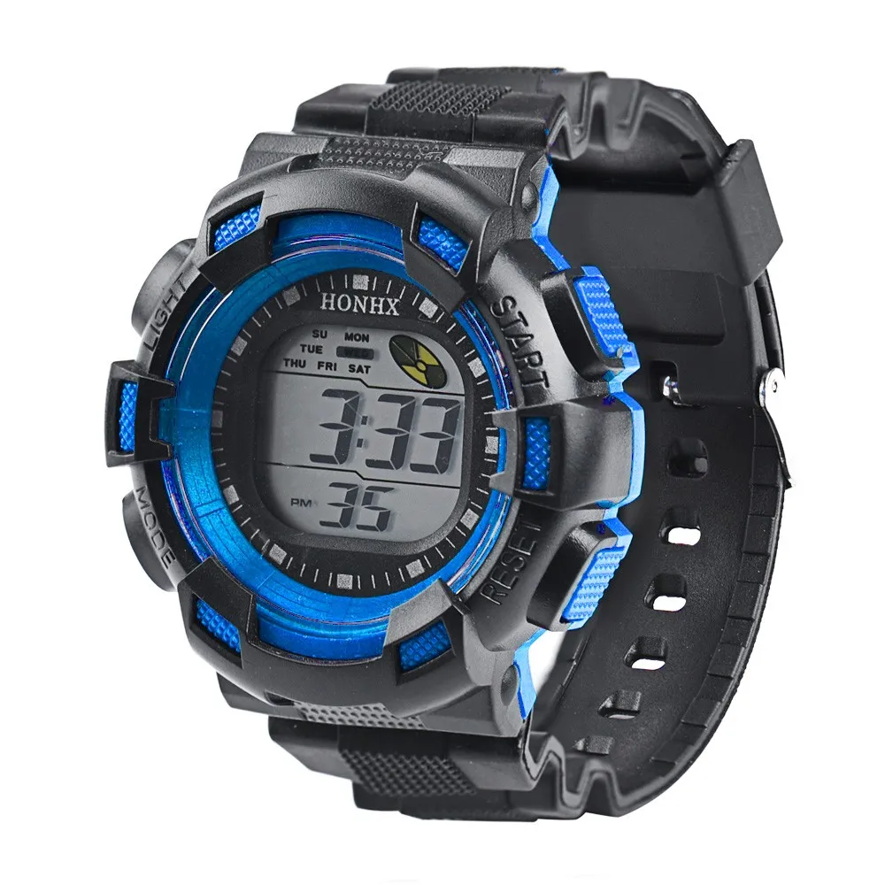 Мужские модные светодиодные часы цифровые часы будильник Дата Резиновые relogio masculino армейские спортивные детские часы