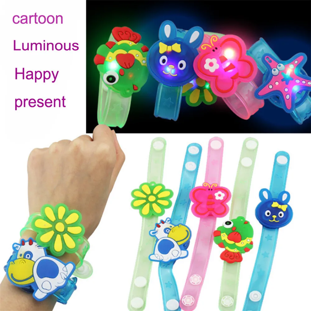 Многоцветный светильник флэш-игрушки на запястье для танцевальной вечеринки высококачественный ужин вечерние подарки для детей случайный светодиодный светильник