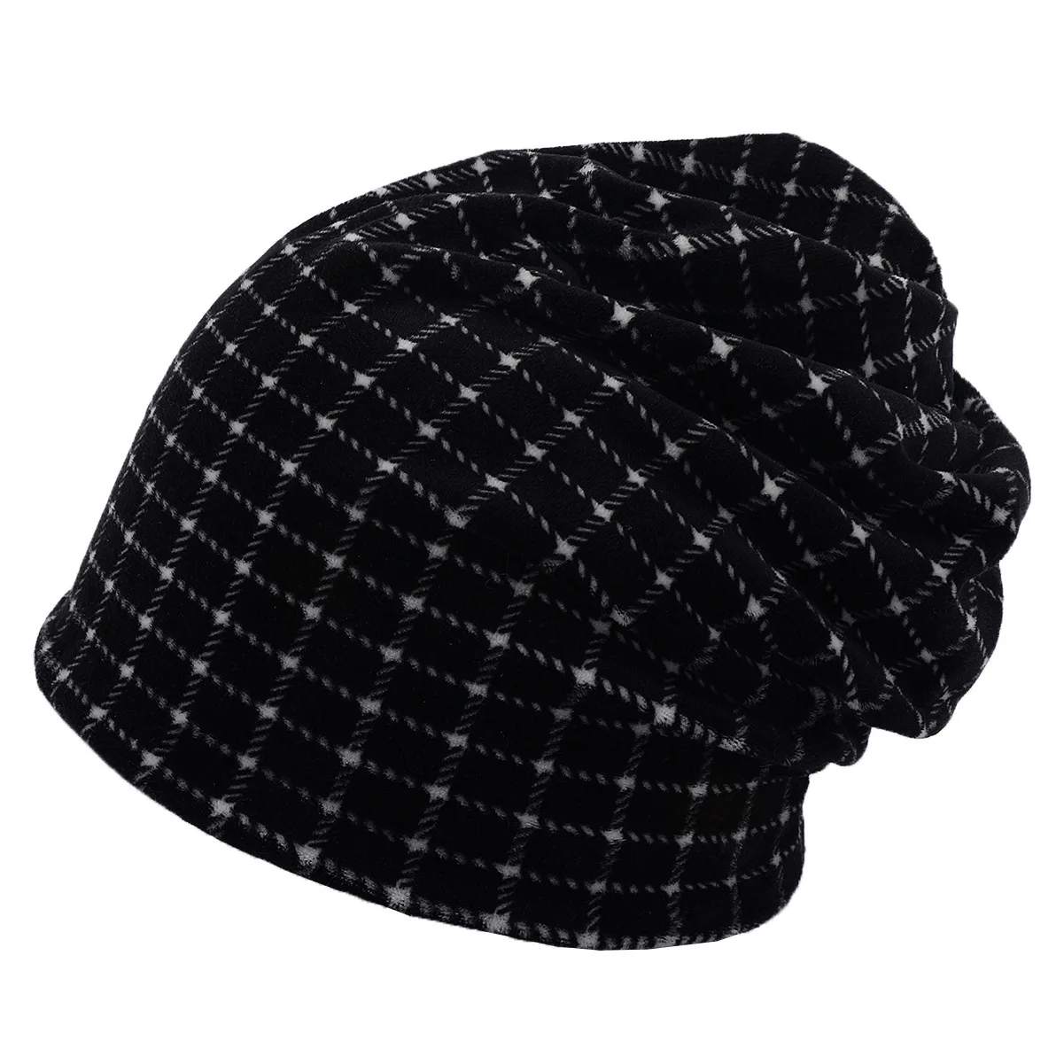 Brand Hats For Women Plaid Camouflage Leopard Print Ladies Hat Skullies Beanies Men Hat Unisex Winter Keep Warm Velvet Cap - Цвет: No. 4