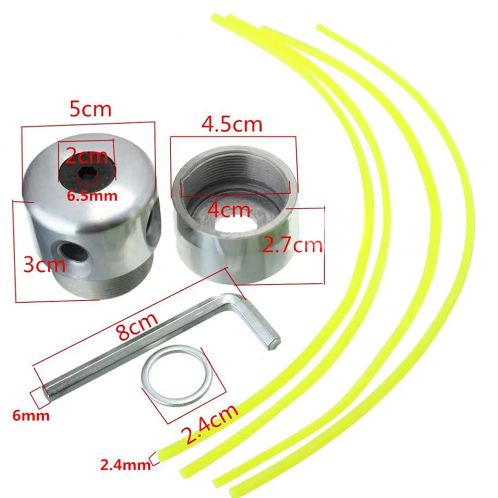 Алюминиевая триммерная головка для улицы, кусторез для травы, катушка, цепь, обновленное сельскохозяйственное использование, садовые инструменты, играющие в соломинку, прочные садовые инструменты для дома, Садовые принадлежности