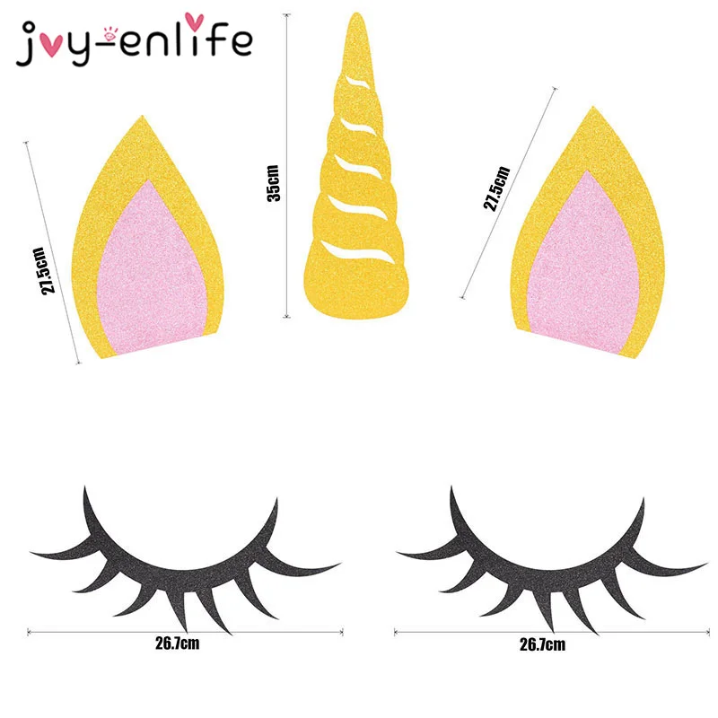 Горячая Единорог бумажный помпон цветок Рог единорога уши DIY украшения фон Свадебная вечеринка Дети День рождения комната украшения
