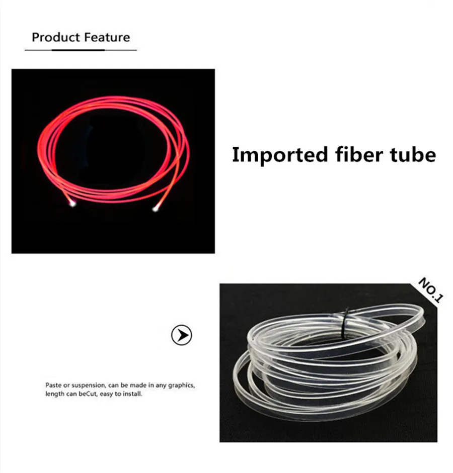 6 метров RGB волоконно-оптические атмосферные лампы с дистанционным управлением, автомобильный интерьерный светильник, декоративный светильник для приборной панели, двери, Стайлинг автомобиля