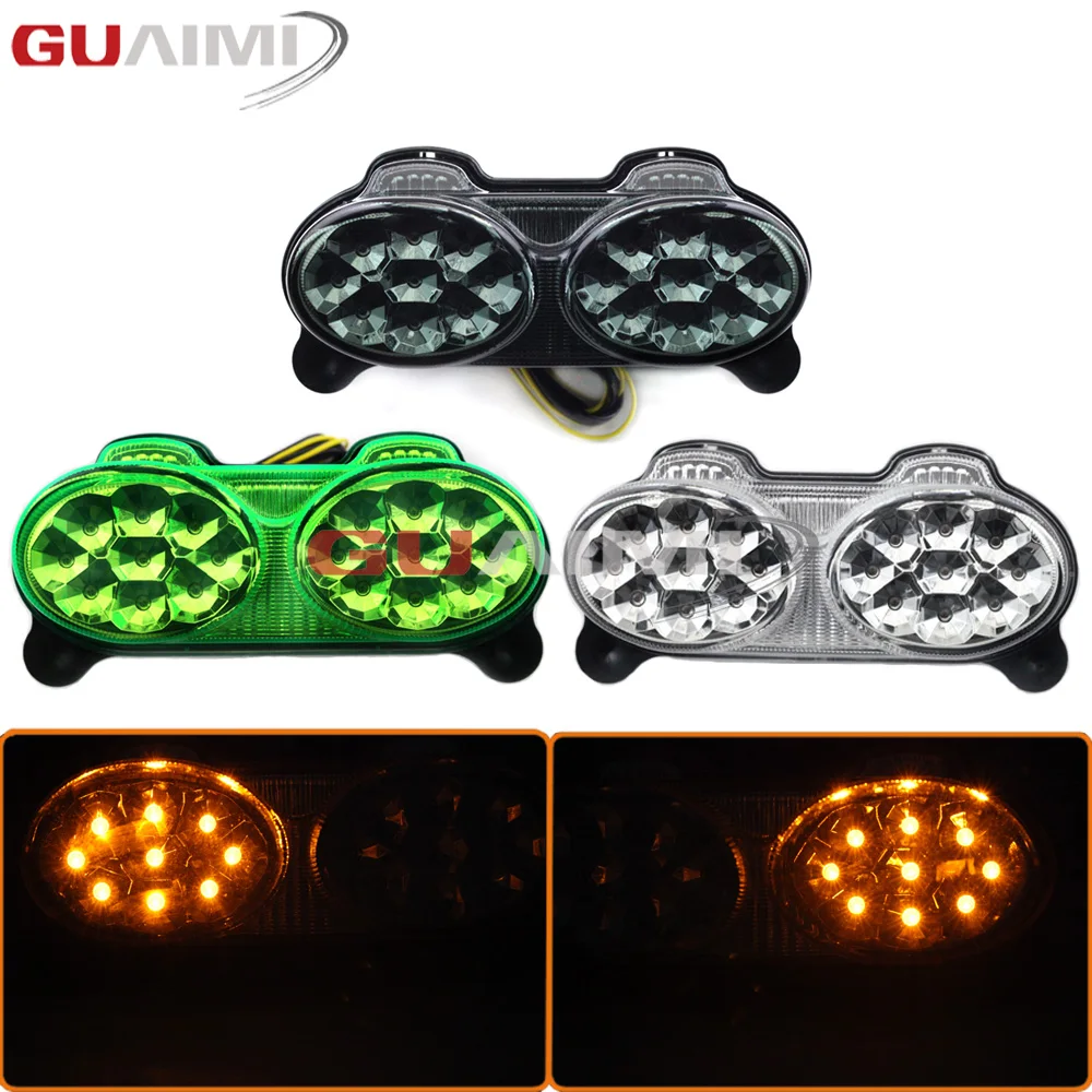 Motorcycle Brake Tail Light Integrated LED Turn Signals Lights For