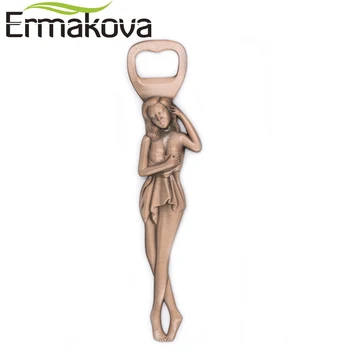 

ERMAKOVA Metal 3D Embossment Russian Beauty Beer Opener Beauty Bottle Opener Corkscrewer Cork Puller Remover Home Decoration