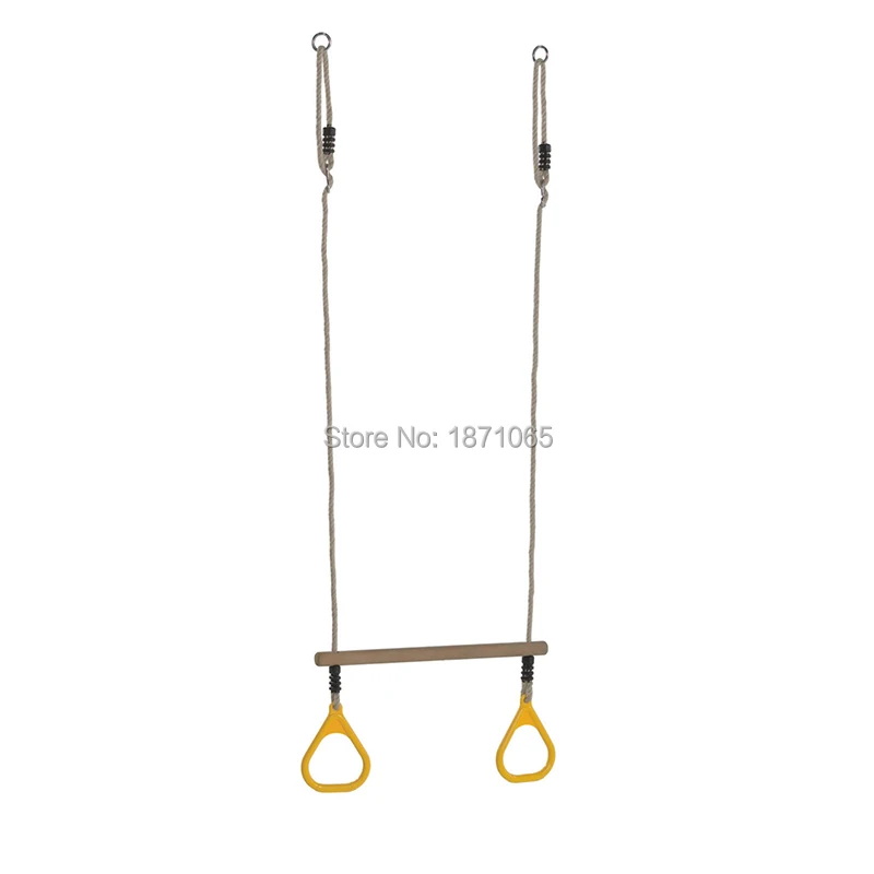 Fun Wood Kids Flying Rings Swing For Child & Adult Pull-Up Pull Up Chinning Muscle Outdoor Indoor Sports Toys 2 in 1 Set Toy 2