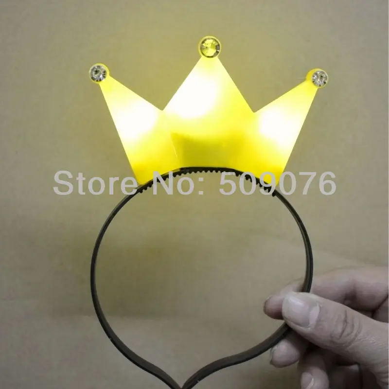 

12pcs/lot princess tiara crown flashing light led headbands hen party hair accessories Rave Costume Dress Up wedding decoration