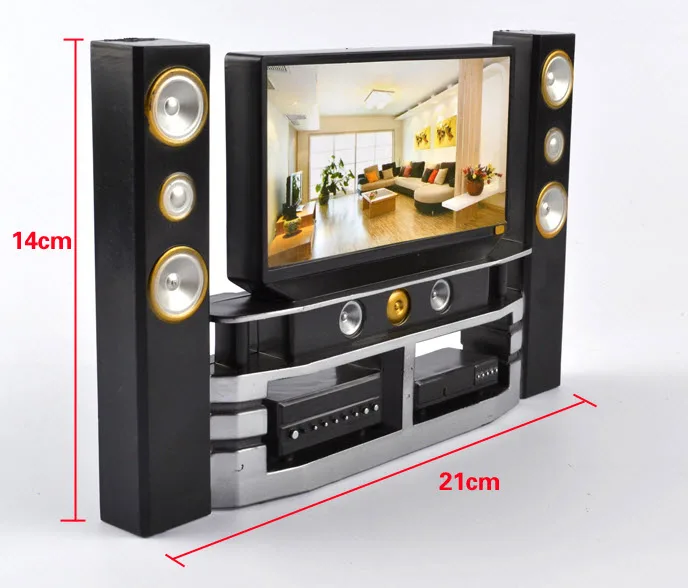 طفل اللعب أثاث اكسسوارات tv مسرح الطفل مجموعة الزي بيت الدمية لعب بيت الدمية باربي ل الوحش عالية دمية