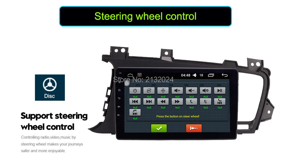 Cheap Funrover Android 8.0 2 din car dvd multimedia player for Kia K5 Optima 2011-2015 radio GPS Navigation stereo Autoradio wifi RDS 9