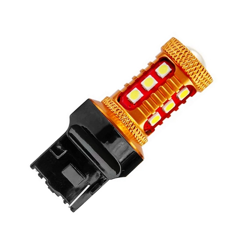 2 шт. T20 7440 W21W WY21W супер яркий 1000LM 15 SMD 3030 светодиодный Янтарный указатель поворота белая автомобильная лампа заднего хода Красный Автомобильный тормозной светильник