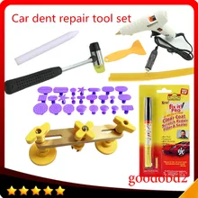 Car PDR Paintless Repair Tools Pulling Bridge Puller Dent Removal Tools set 24x Pulling Tabs Glue Sticks+Fix it pro pen+Tab pen