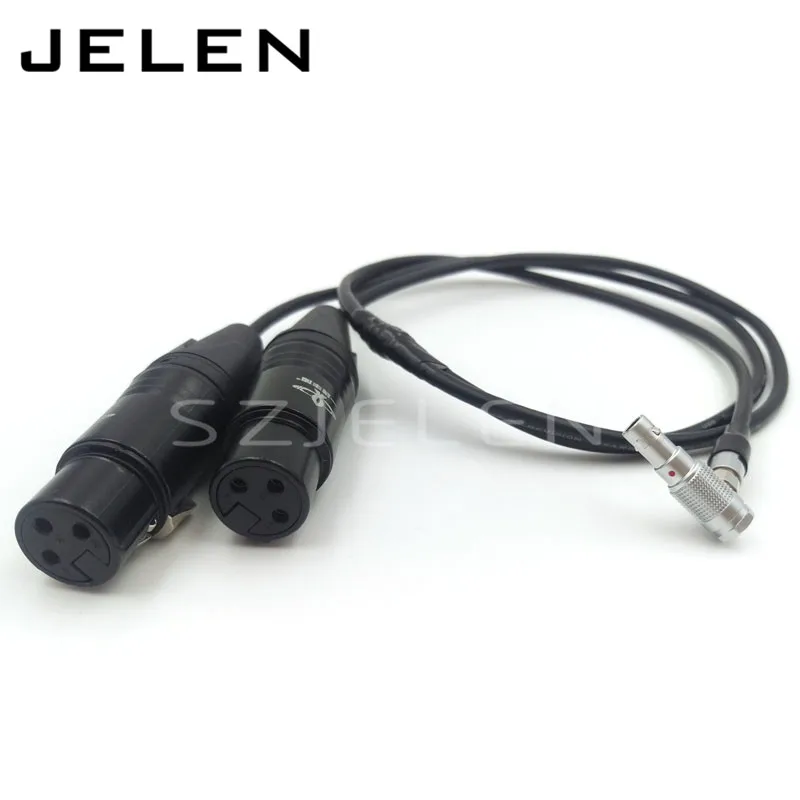 

Two 3-pin XLR Female to 5-pin Audio Input Cable for Alexa Mini