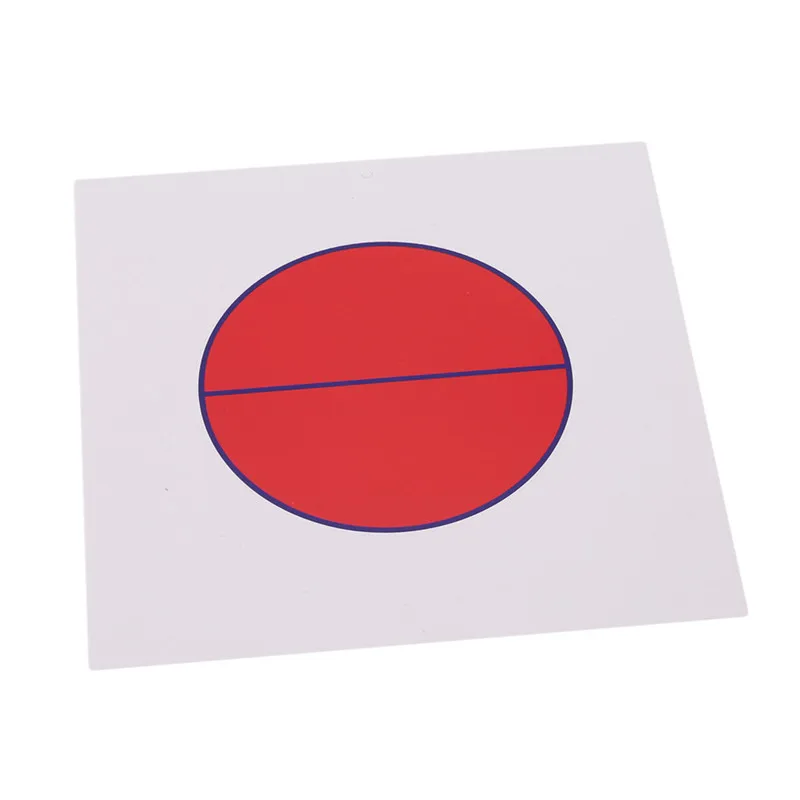 1 Set Montessori Math Teaching Aid Kids Early Childhood Education Digital Fraction Card For Learning Mathematics Toy