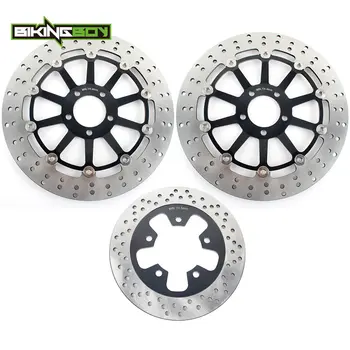 

BIKINGBOY Front Rear Brake Discs Rotors Disks for Kawasaki Ninja ZXR 750 89 90 91 92 93 94 95 ZXR 750 H 1989 1990 H1 H2 3pc