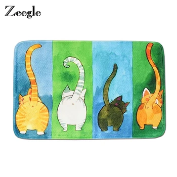

Zeegle Cat Carpet Microfiber Door Mat Outdoor Rugs Floor Mat Child Carpet Kids Bedroom Rug Foot Mat Non-slip Bathroom Carpet