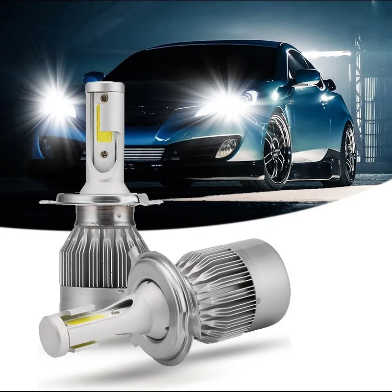 2 шт. автомобисветильник светодиодные лампы H7 H4 s72w 6000 лм|Передние LED-фары для авто|
