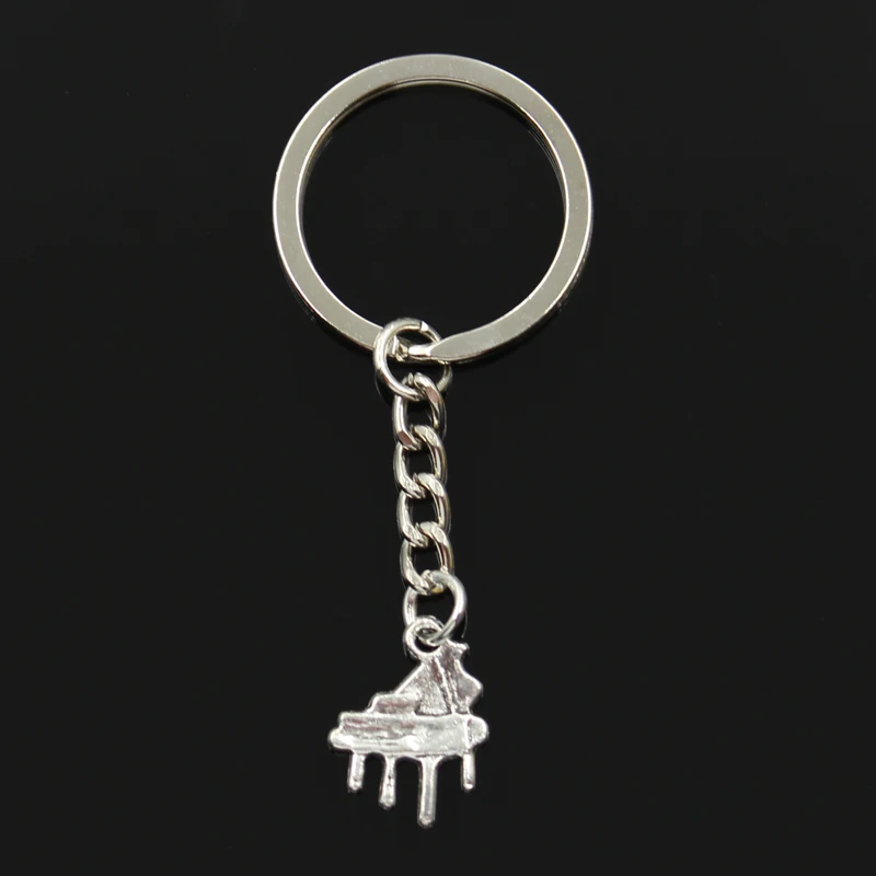 New Fashion Keychain 21x16mm Grand Piano Pendants DIY Men Jewelry Car Key Chain Ring Holder Souvenir For Gift | Украшения и