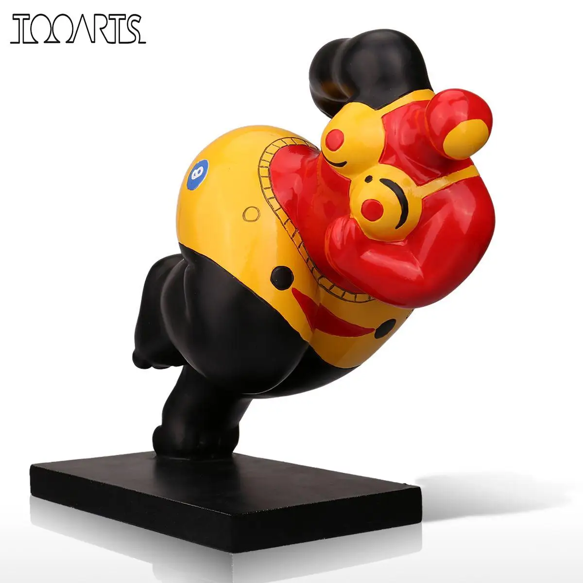 

Tooarts Dashing Fat Woman Figurine Fiberglass Figurine Exaggerative Modeling Decorative Ornament Gift For Home Office