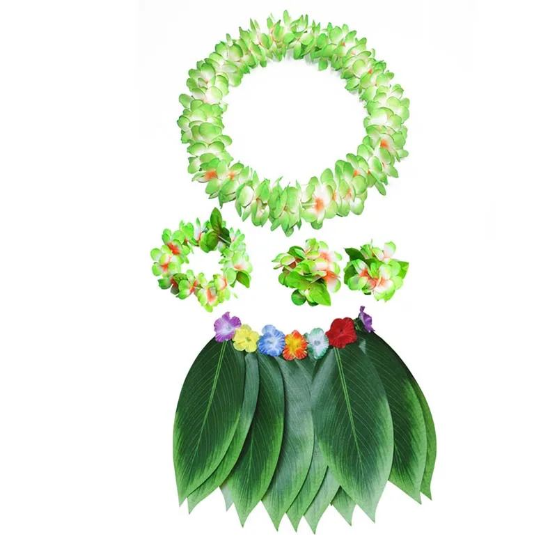 5 шт./компл. детей листья в форме Панциря Черепахи в гавайском стиле, танцевальный костюм для Юбка для танца \"хула\" в гавайском стиле вечерние одежда из травы платье джунгли костюм - Цвет: Style2-04