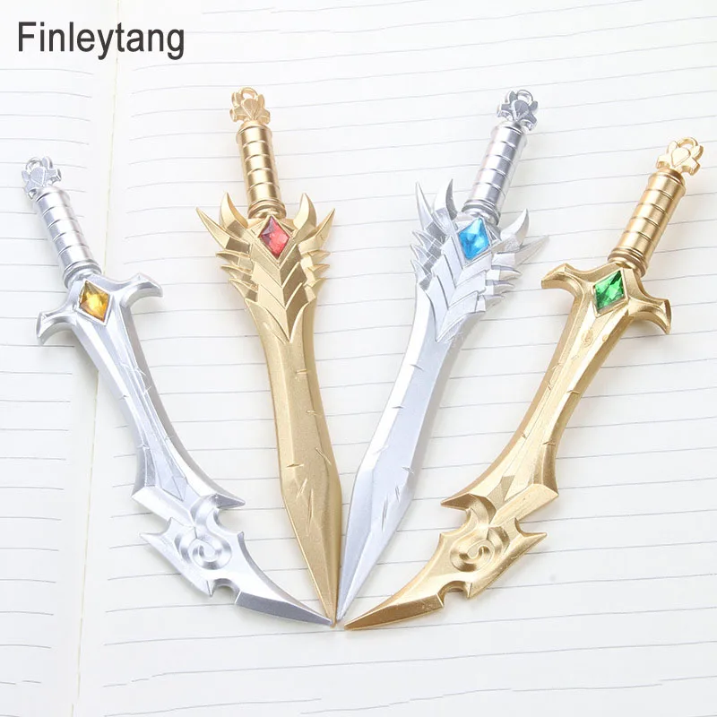 

2x Creative Weapons Knife And Sword Gel Pen 0.5mm Writing Pen Novelty Funny Stationery School&Office Supplies Child's Toy Gifts
