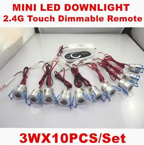 10x3W 16 шт. CREE Mini 3 Вт светодиодный потолочный светильник AC110V 220 В прожектор Драйвер+ 2,4 г диммер Внутреннее освещение 5 лет гарантии - Испускаемый цвет: 10x3W