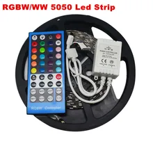 5M 300Leds Flexible RGBW 5050 SMD LED Strip Waterproof/Non-waterproof DC12V led Light+RGBW 40key IR Remote controller