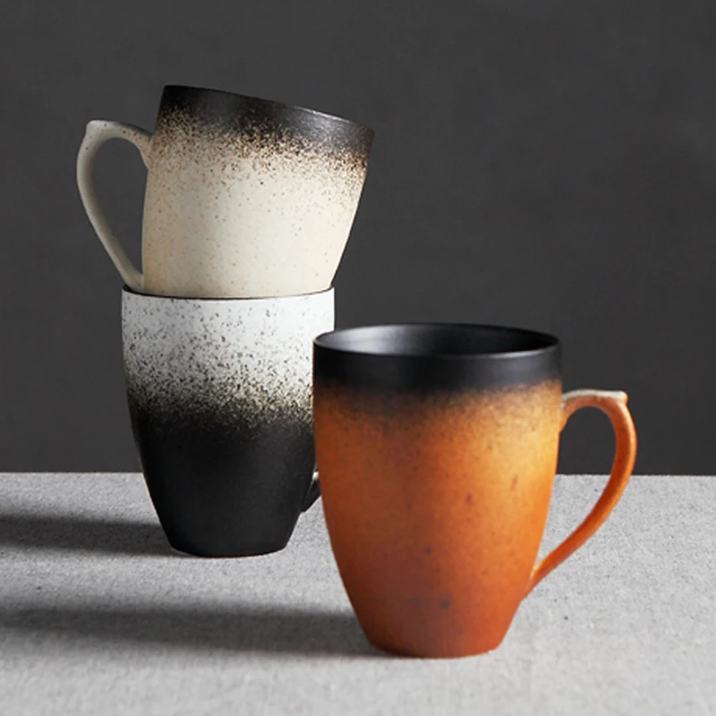 

Jingdezhen Handmade Ceramic Mugs 320ml Porcelain Tea Coffee Cups And Mugs Vintage Style Drinking Cup Creative Mug Gift Drinkware