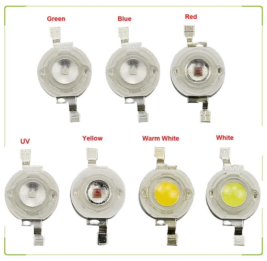 1 Вт 3 Вт Светодиодный светильник для выращивания растений, белый/теплый белый/зеленый/красный/синий/желтый/УФ-светильник для выращивания растений в помещении