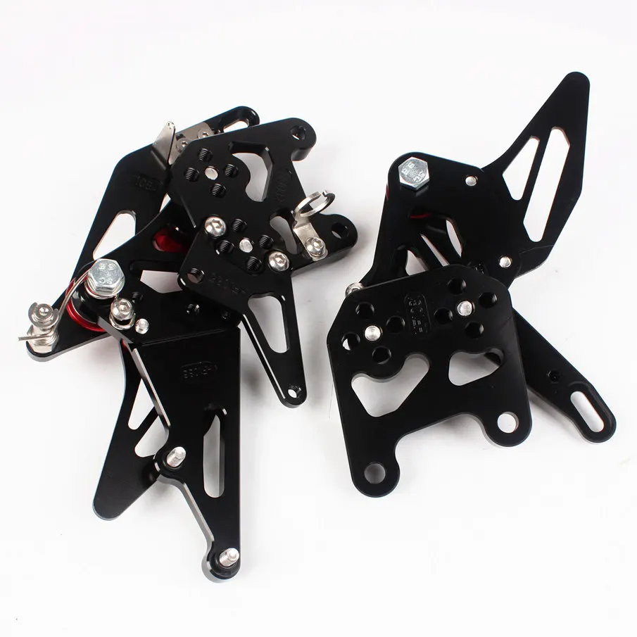 Черный для HONDA CBR600RR 2009-, 10, 11, 12, 13, 14, CNC регулируемые, для гонок колышки Rearset педали