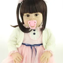70cm 28″ Big Size Toddler Girls soft Vinly Silicone Reborn Baby Dolls Princess Lifelike Girl Dolls Children Toys Clothing Model