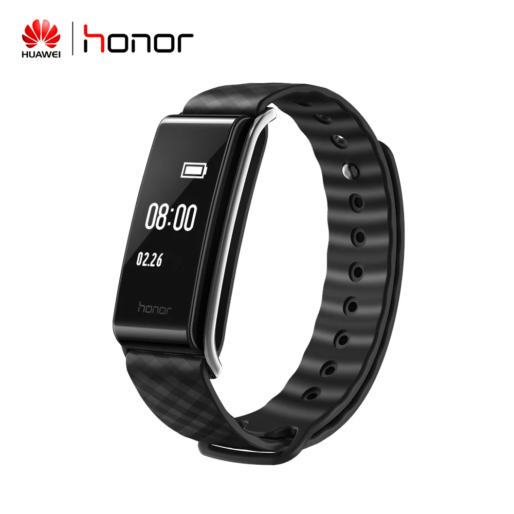 HUAWEI Honor Band A2, умный Браслет, монитор сердечного ритма, фитнес-трекер, IP67, Bluetooth, OLED, для Android, iOS - Цвет: Черный