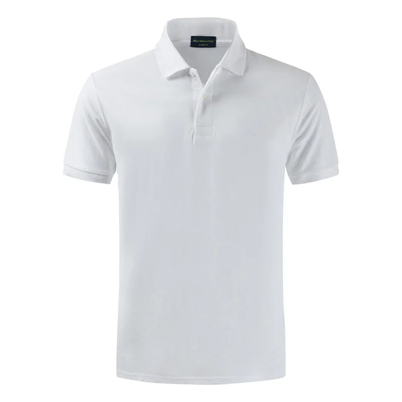 High quality 100% cotton 2018 summer men's simple American lapel polo shirt with a solid color and large color High quality 100% cotton 2018 summer men's simple American lapel polo shirt with a solid color and large color