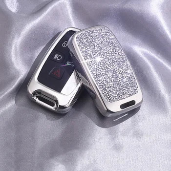 

Diamond Car Key Case Cover For Land Rover A9 Range Rover Sport Evoque Freelander 2 Jaguar XE XJ XJL XF C-X16 V12 Guitar F X Typ