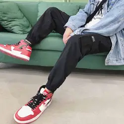 Оптовая продажа 2019 открытый хип хоп шаровары трек для мужчин Корейский Комбинезоны повседневные брюки диких спортивные свободные луч