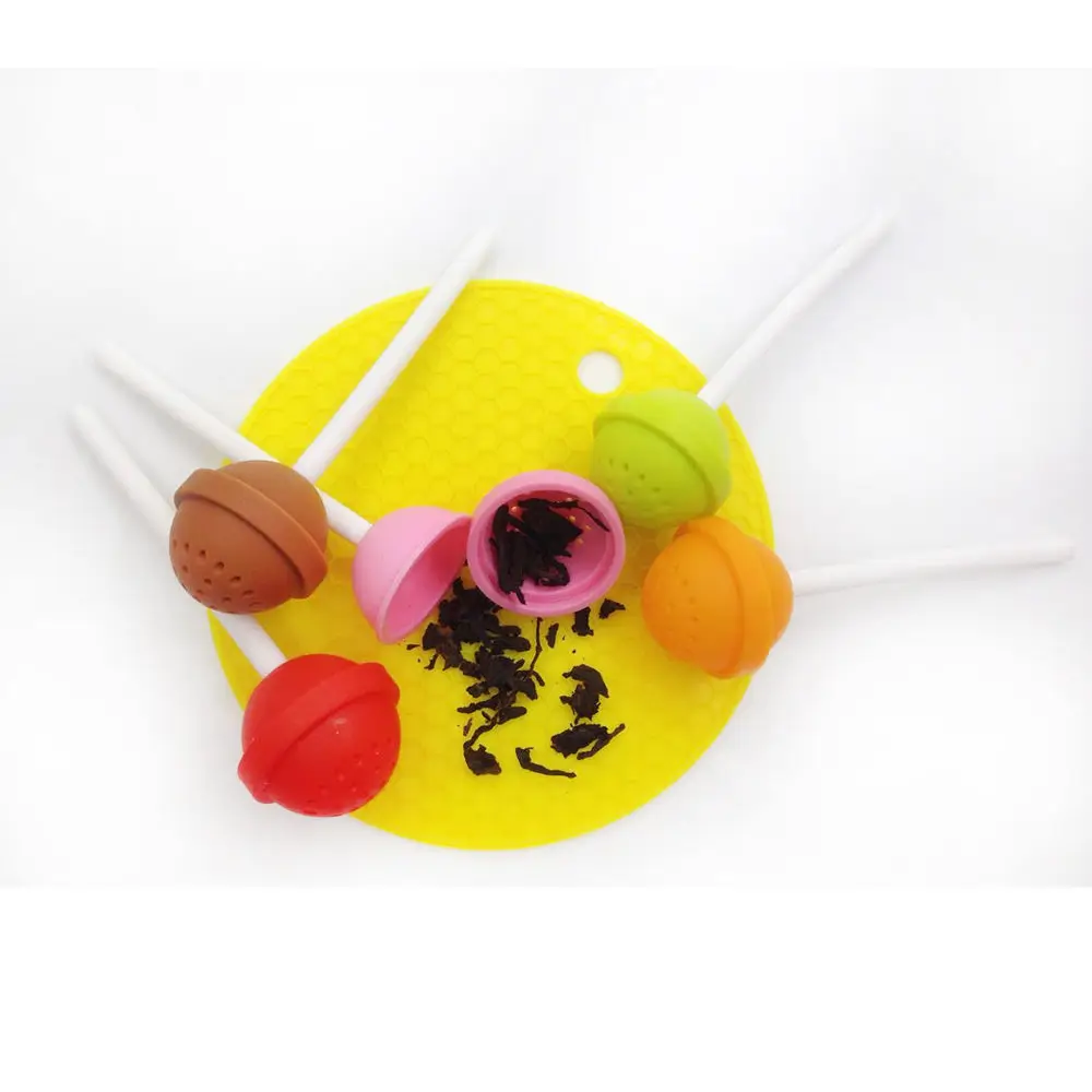 Silicon Sweet Tea Infuser Candy Lollipop Loose Leaf Mug Strainer Cup Steeper