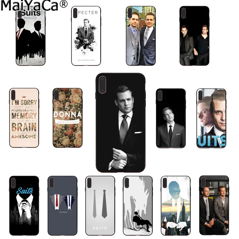 

MaiYaCa Suits TV Show TPU Soft Silicone Phone Case Cover for iPhone 8 7 6 6S Plus 5 5S SE XR X XS MAX Coque Shell