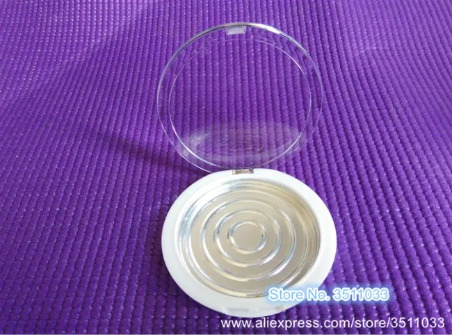 

10g Empty White Plastic Round Blusher Refillable Container Cosmetic Eyeshadow Compacts DIY Cosmetic Powder Storage Box Clear Cap