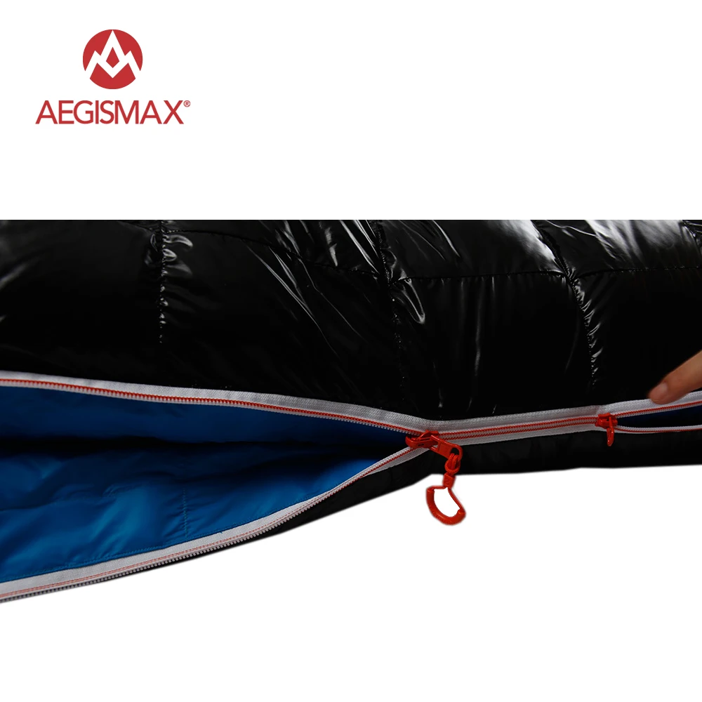 AEGISMAX перегородка дизайн Мумия 800FP 95% белый гусиный пух зимний спальный мешок кемпинг ультра-компактный Сверхлегкий пуховый спальный мешок