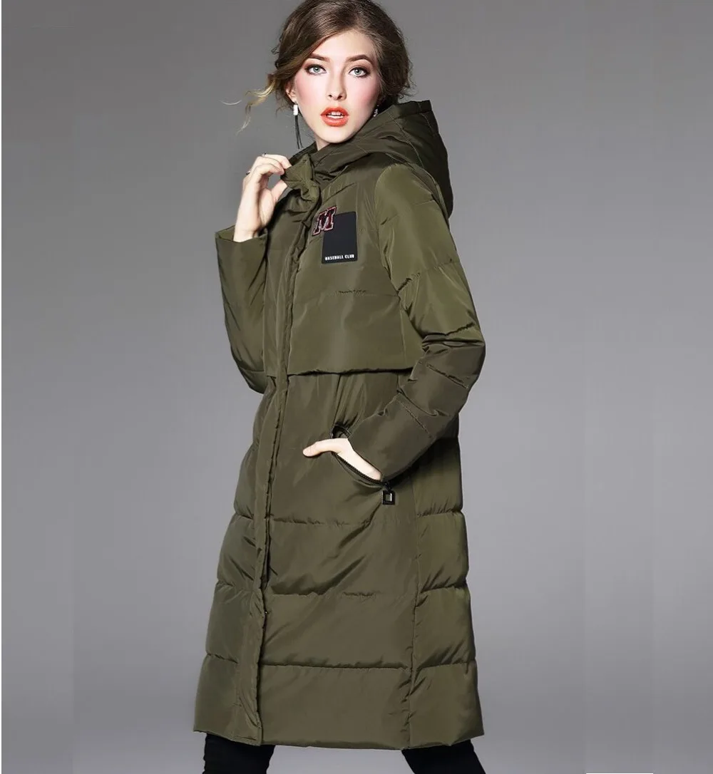 

Winter Long Woman Down Jacket With Fur Hood Womens Snow Women's Wadded Jacket Down Jacket Women Parka Coats Women Fur Hoods R024