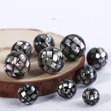 Свободные бусины 5 шт. раковина абалона, Круглый 10 мм черный для хлеб «сделай сам» оптом натуральные fppj скидка подарок