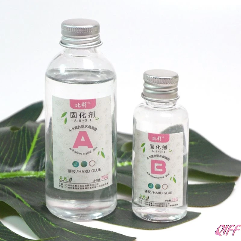 

1 Set Clear Resin Epoxy High Adhesive 3:1 AB Crystal Glue Resin Jewelry Making