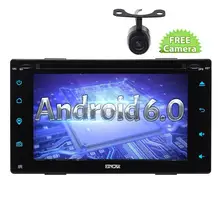 Free camera + Android6.0 Double 2Din Car DVD Player with GPS Navigation Autoradio Bluetooth FM Radio Wifi Mirror Link USB/SD OBD
