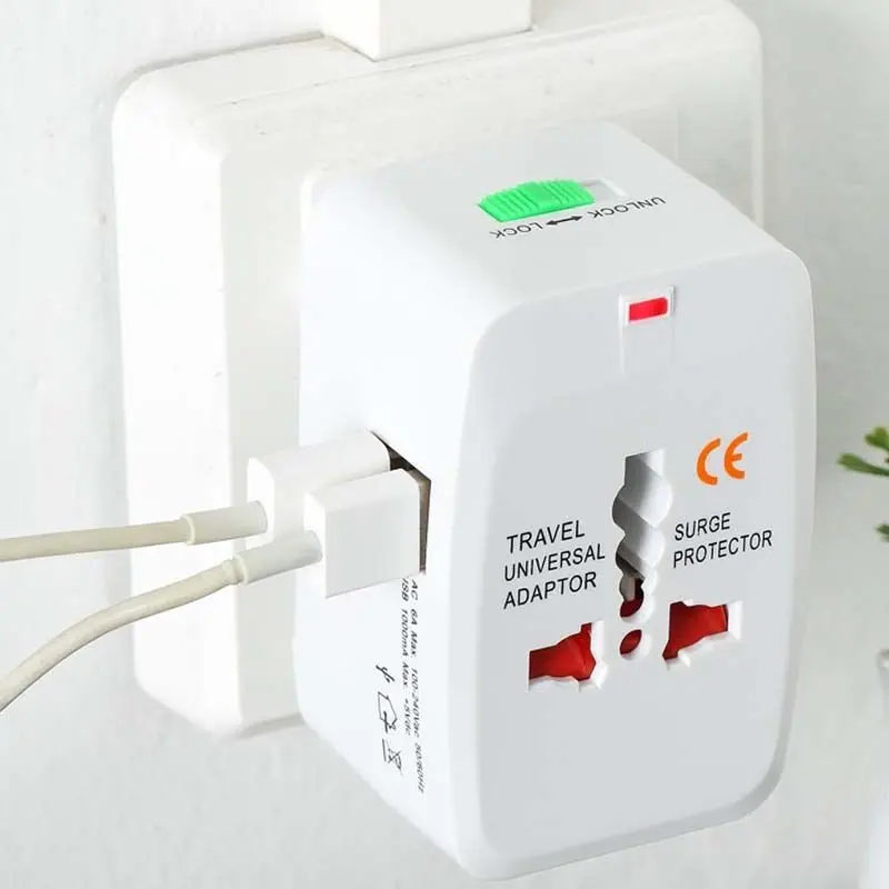 10 قطعة العالمي العالم التوصيل محول السفر محول مع شاحن USB مزدوج