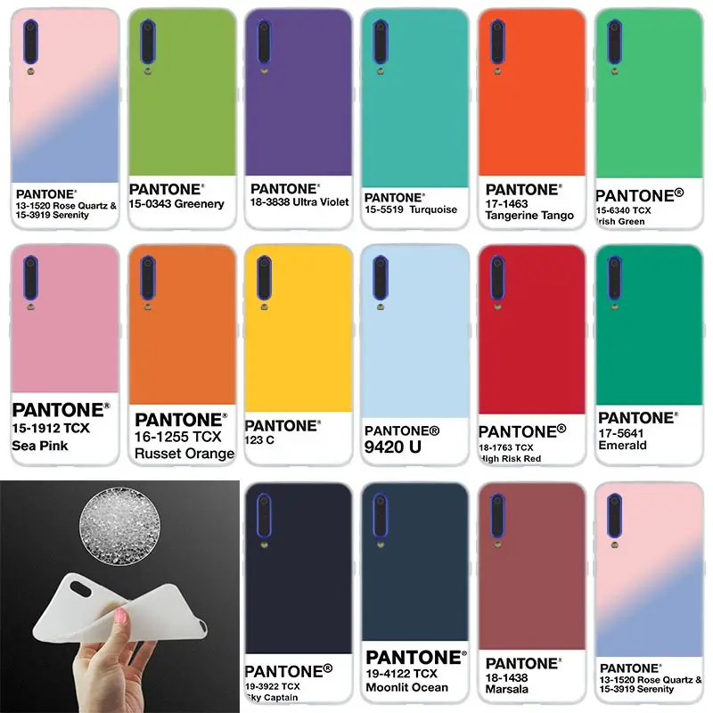 

Silicone Phone Case Caliente Pantone For Xiaomi 9 se 8 lite 6X 5X Mi a1 a2 A3 Lite f1 Max 3 redmi 7a Note 7 pro 6 5 go Cover