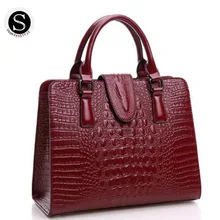 SENKEY Style Сумки из кожи для Для женщин под крокодиловую кожу аллигатора Роскошные Сумки Для женщин сумки от дизайнеров известной торговой марки